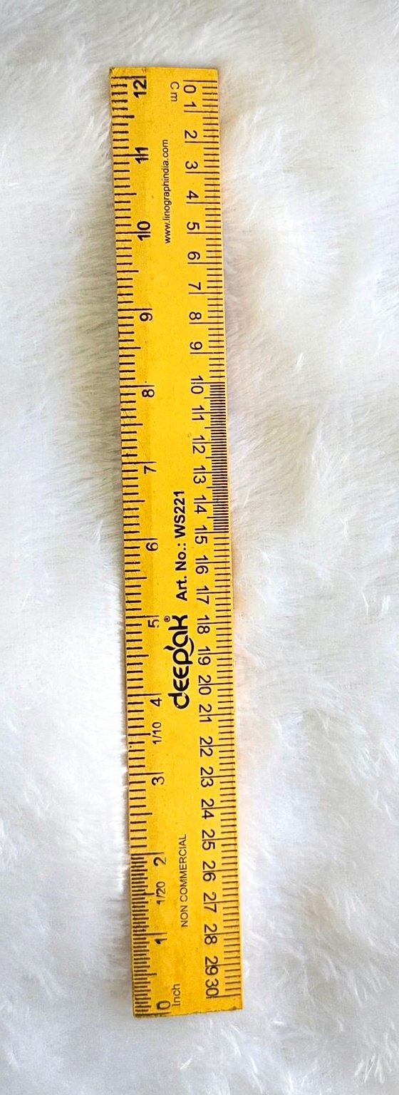 DEEPAK WOODEN STRAIGHT SCALE 12"